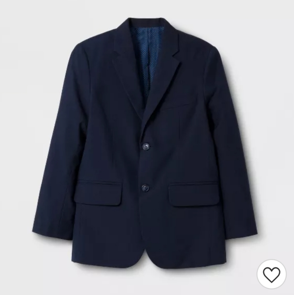 NWT boys Cat & Jack Navy Suit Jaket - 8